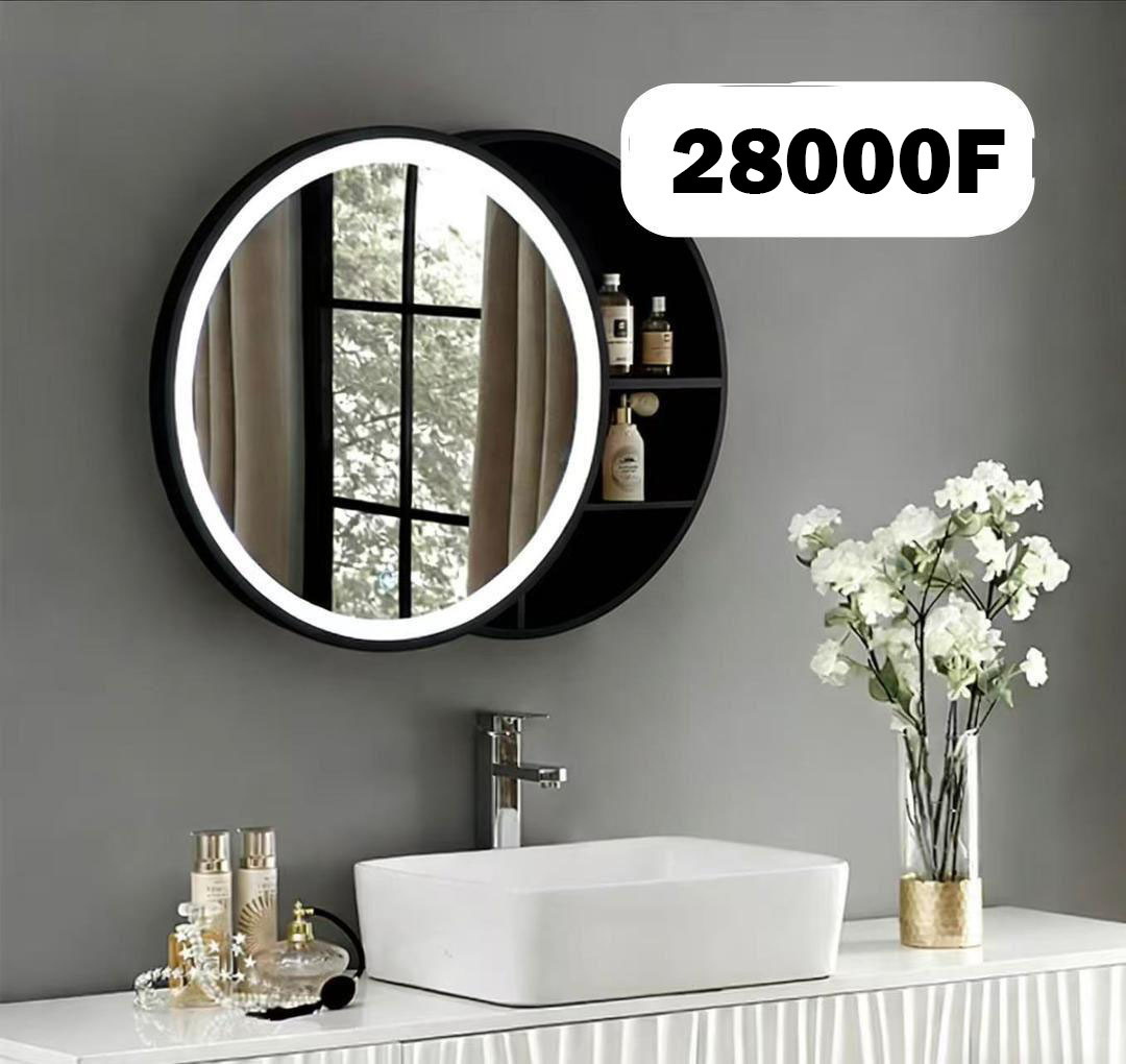 Armoire de Toilette avec Miroir LED Circulaire
